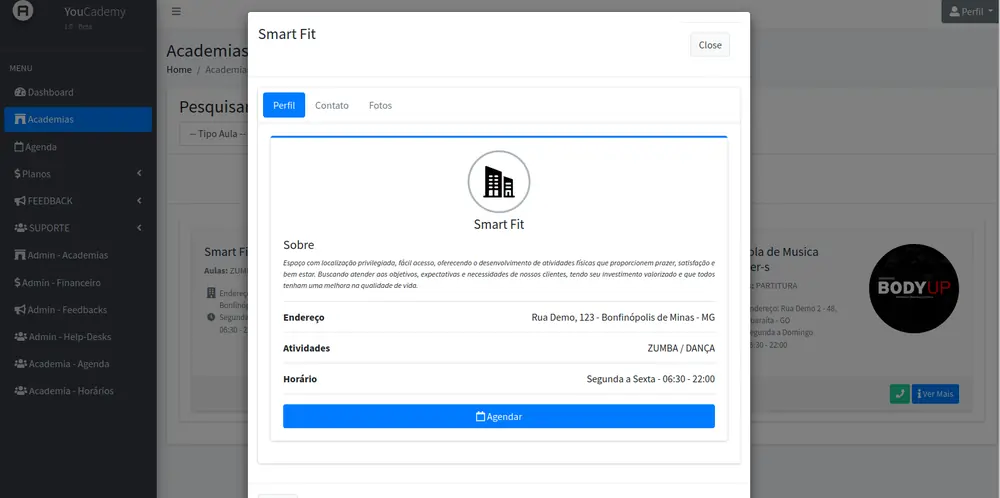 Marketplace para Academias