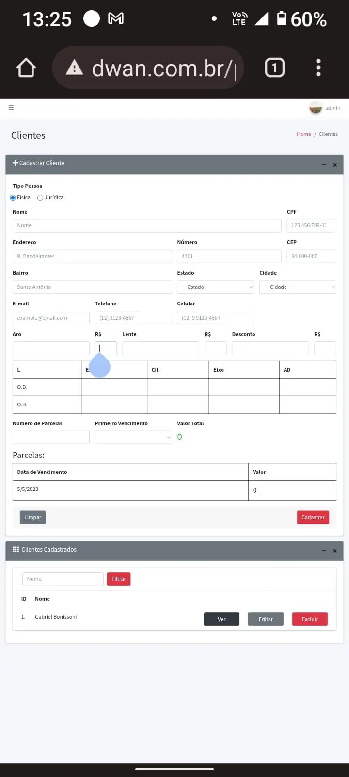 CRM Financeiro para Óticas